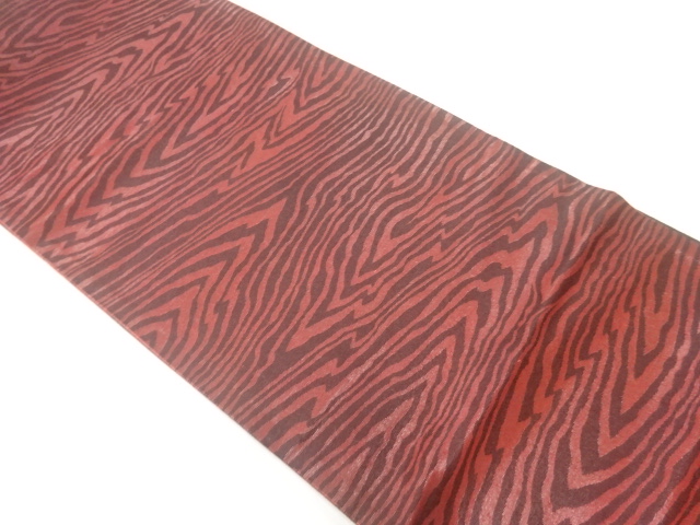 アンティーク　木目模様織出し袋帯（材料）